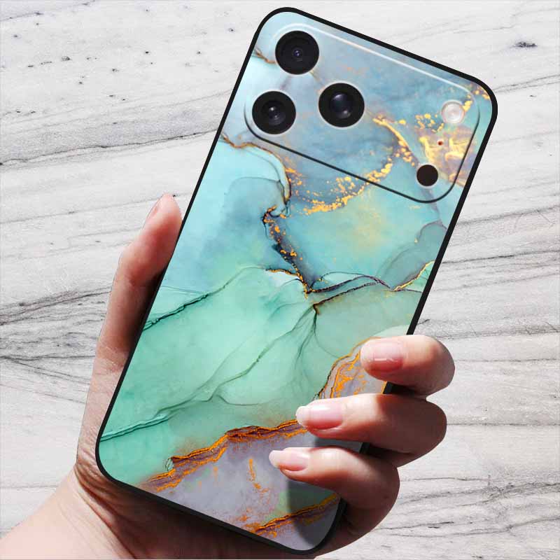 Case For iPhone 16 plus 17 Pro Max Luxury Silicone Back Cover For iPhone17 Air 16e iPhone16 Soft TPU Phone Cases Marble Patterns