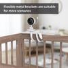 Baby Monitor with Camera and Audio, 2K WiFi Indoor Video Baby Camera with Mount, Motion & Cry Detection, Temp & Humidity Sensor, Night Vision, 2 Way