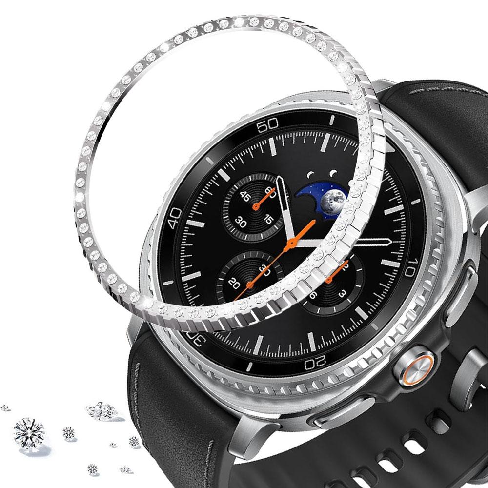 Anello Lunetta Metallica con Diamanti per Samsung Galaxy Watch 8 classic 46mm Copertura Cornice Guscio Protettivo Galaxy Watch8 Classic Protettivo