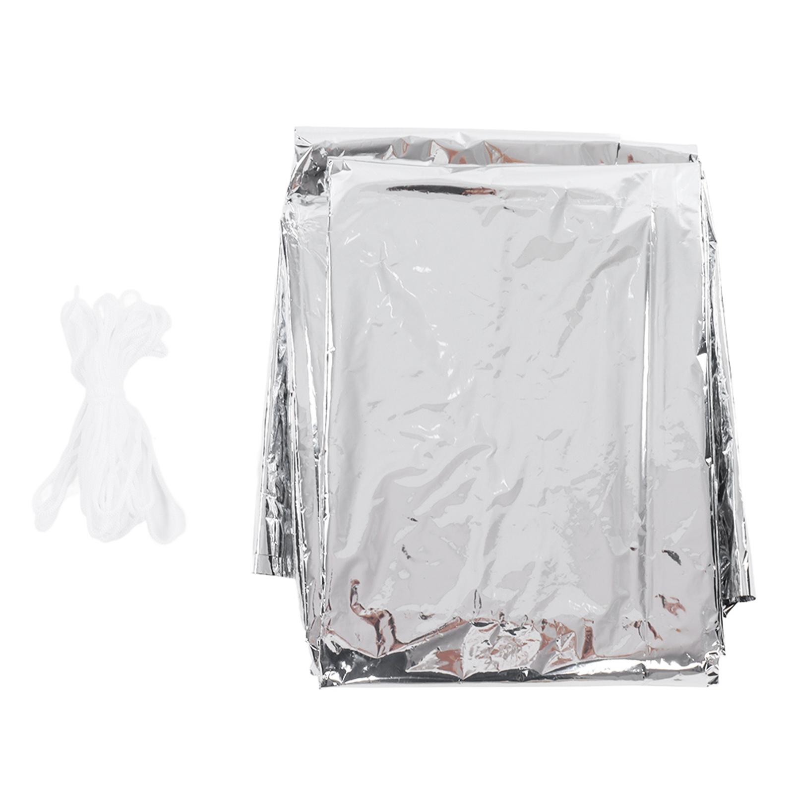 Emergency Tent Disposable Waterproof Pet Aluminum Laminated Films Survival Tent with Nylon Rope for Camping Hiking