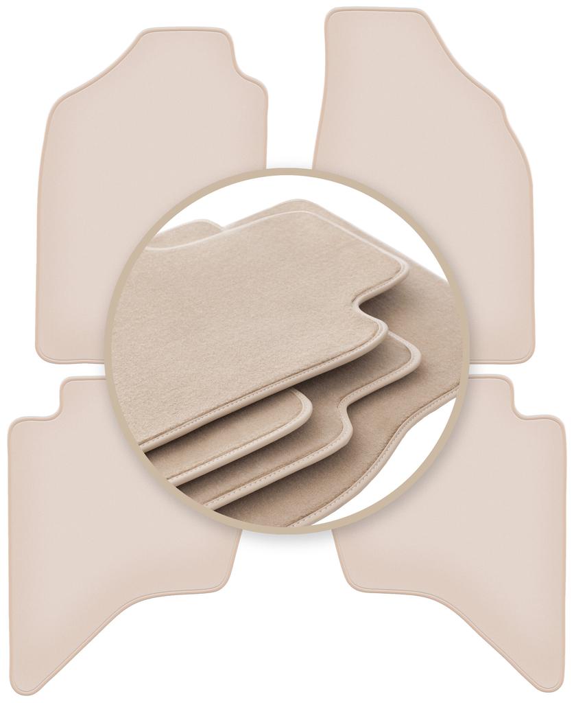 PREMIUM beige Fußmatten für: Ford Ranger MK2 Pickup 2007-2012