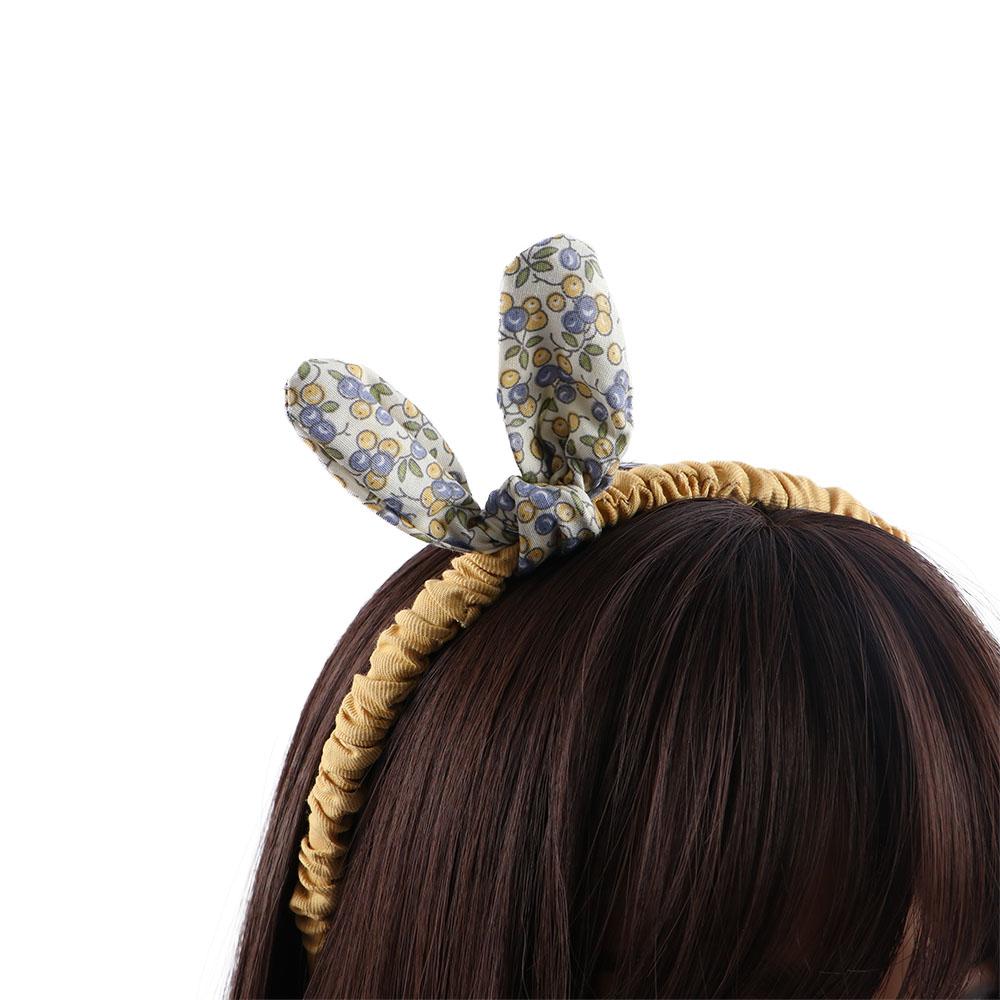 Lovely Kids Cloth Girls Bowknot Headband Flowers Printed Hairband Hair Accessories Hair Hoops