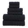 6 Pcs/Set Towel Set Includes 2 Bath Towels 2 Hand Towels 2 Washcloths Different Size Highly Absorbent Cotton Anti-Shrinkage Home Hotel Kitchen Towels