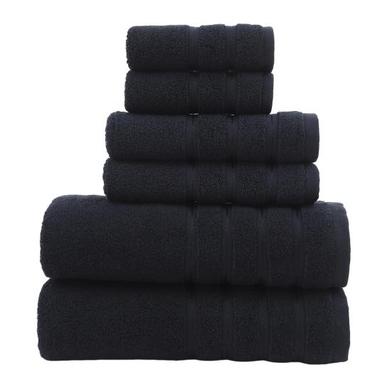 6 Pcs/Set Towel Set Includes 2 Bath Towels 2 Hand Towels 2 Washcloths Different Size Highly Absorbent Cotton Anti-Shrinkage Home Hotel Kitchen Towels
