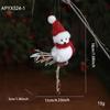 Festive Foam Bird Doll with Red Scarf and Hat - Christmas Decoration Pendant