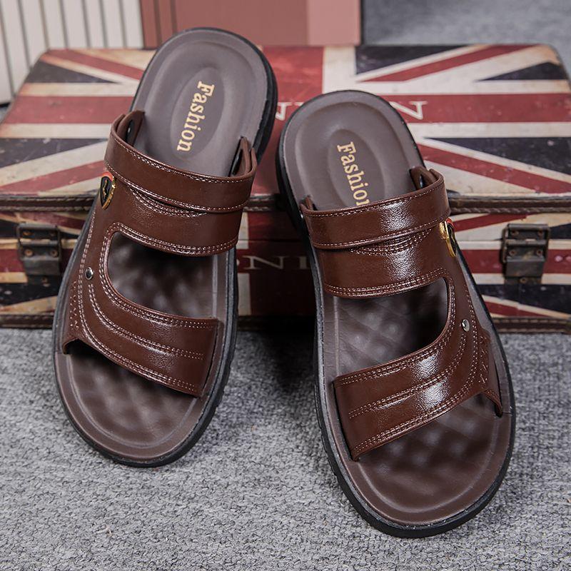 Sandalen Herren Oberbekleidung Dickbesohlte rutschfeste Strandschuhe Herrenschuhe Sommer Wasserdichte, verschleißfeste Dual-Use-Sandalen Herren