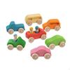 Wooden Car Educational Rolling Toy Early Learning Plaything for Preschoolers,