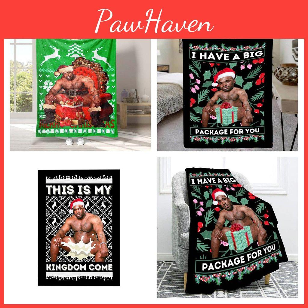 Premium Weihnachts-Barry-Wood-Meme-Decke Superweicher Flanell Winter Warm Sofaüberwurf