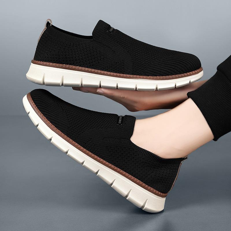 Mesh Shoes for Men, Summer Breathable Slip-on Lazy Skateboard Shoes, Men's Breathable Casual Sports Shoes.
