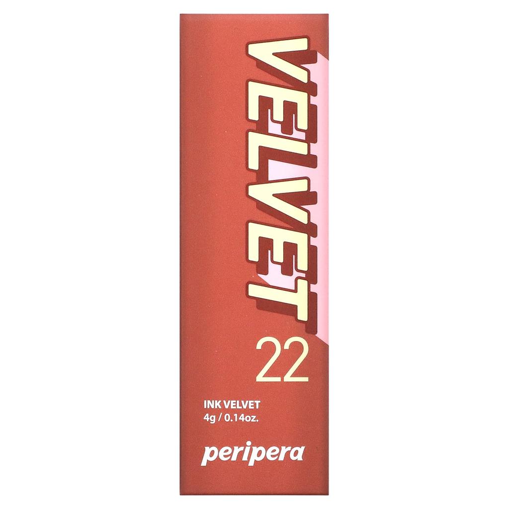 Peripera Ink Velvet Lip Tint, 22 Bouquet Nude, 0.14 Oz (4 G)