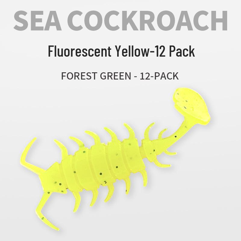 

М яка приманка-багатоніжка Micro Bionic з Т-подібним хвостом - Повільно тонучий морський тарган для донної ловлі