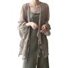 Chiffon Sonnenschutzhemd Damen Sommer Dünnes Französisches Oberteil Locker Kleiner Cardigan Drapierte Stola Jacke Paketpost
