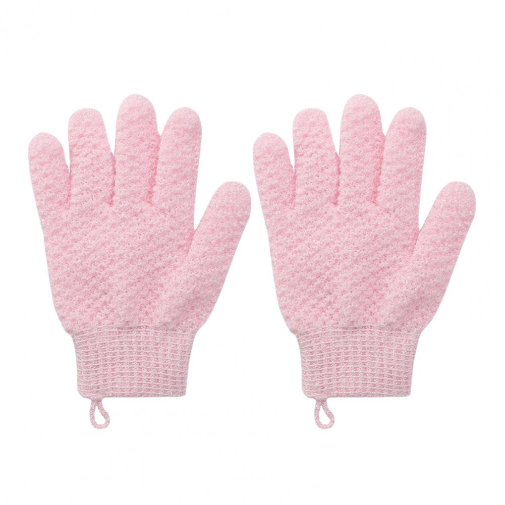 Double-sided Exfoliation Exfoliating Gloves Double-sided Exfoliating Bath Scrub Gloves for Gentle Skin Care for Effective розовый