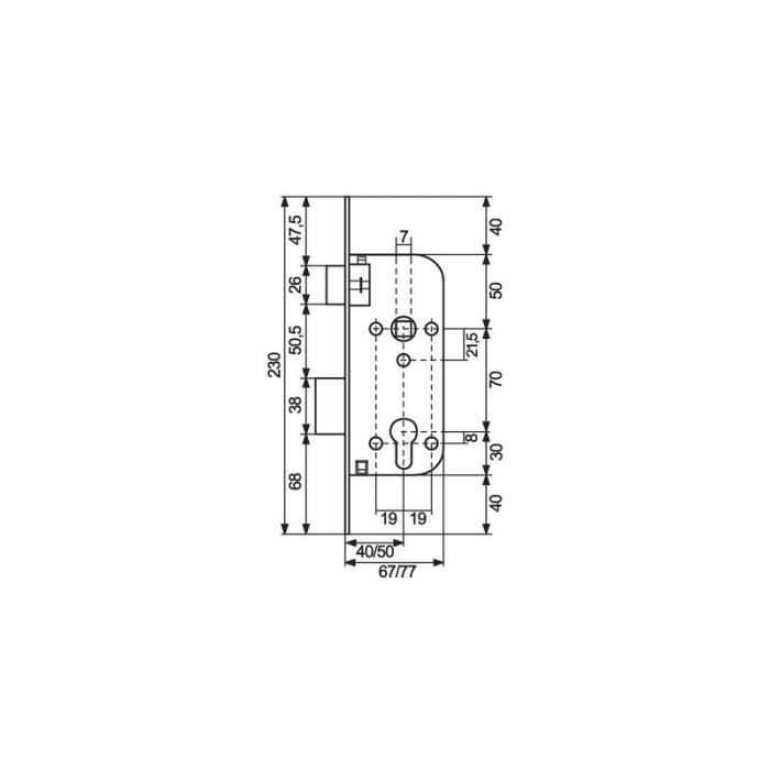 Serrure - Tesa - T4130 - 2 Points - Niveau De Sécurité 4 - Type De Pose En Applique