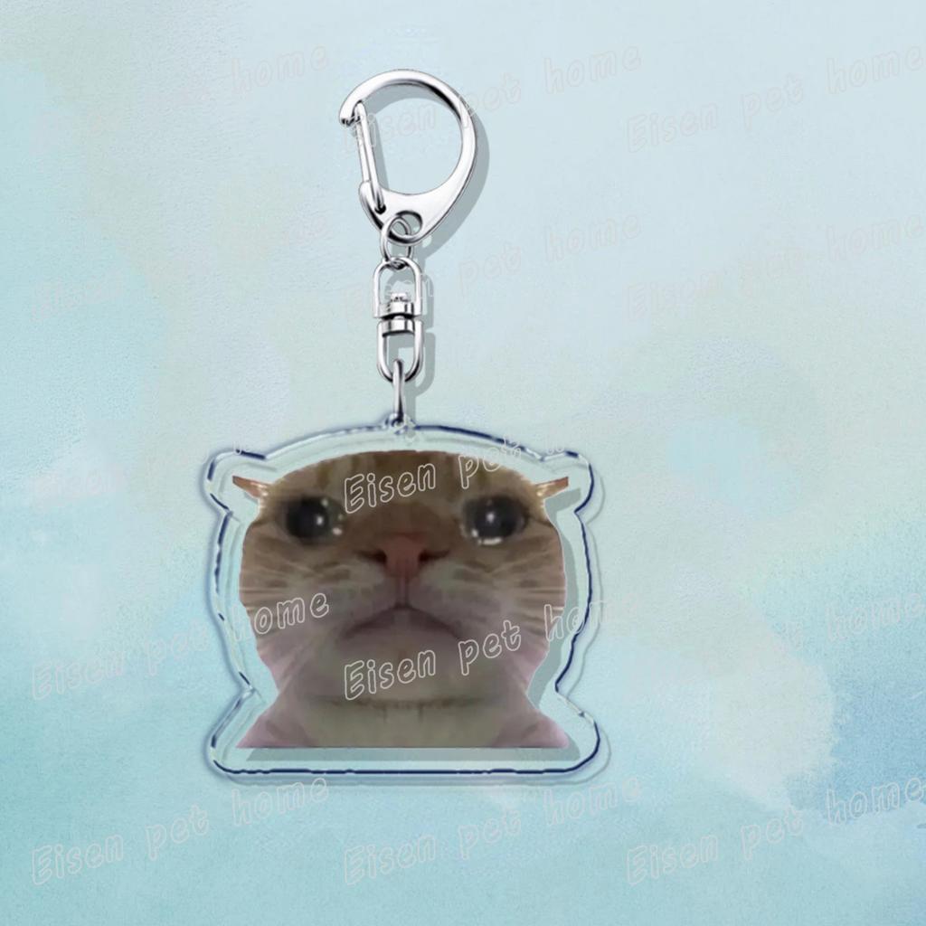 Beliebte Niedliche Katze Lustige Schlüsselanhänger für Zubehör Tasche Haustier Katzenliebhaber Meme Miau Schlüsselanhänger Ring Schmuck Fans Geschenke Schlüsselanhänger