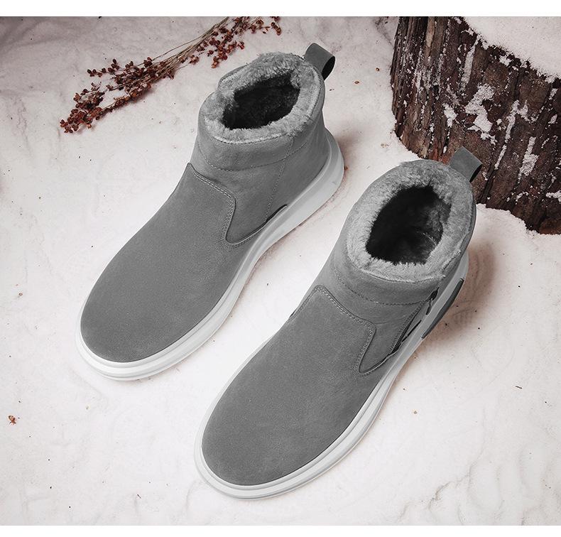 Men's Mid-Cut Winter Snow Boots: Outdoor Warm, Non-Slip, Thickened, Plus Velvet