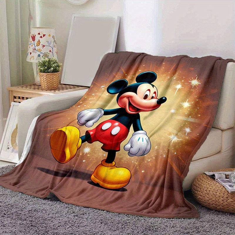 1pc Mickey Printing Blanket - Soft, All-Season Throw for Living Room, Bedroom,Personalized Gift with Adorable Cartoon Design