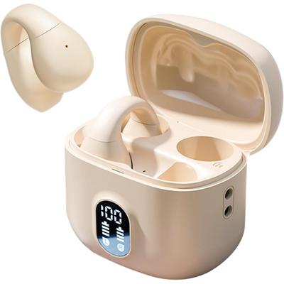 Wireless Open Ear Earbuds Air Bone Conduction Earphones Conducting Ear Cuff Headphones OWS Hanging Earphones 5.4 Bluetooth Earclip Earbuds