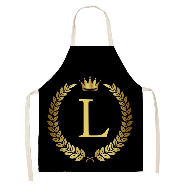 Golden Crown Letter Aprons Black Apron Apron Kitchen Apron for Men Apron Dress Garden Apron Cute Apron Chef Apron Maid Apron