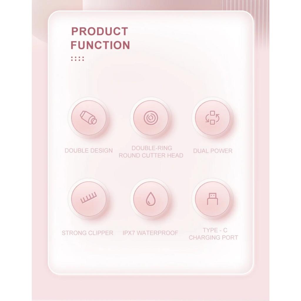 HOMZY Elektrorasierer für Frauen 2in1 Bikini-Trimmer Gesichts-Schnurrbartrasierer für Damen Körper Achseln Beine Tragbarer Schmerzloser Epilierer