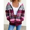 Women's 3D Fully Printed Full Zip Casual Long Sleeve Sweatshirt Jacket