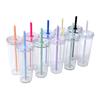 Taşınabilir Pipetli Bardak 20oz Renkli Tritan Tumbler Buzlu Kahve Meyve Suyu Çay Süt için Bulaşık Makinesinde Yıkanabilir İçme Kabı Gençler için Hediye
