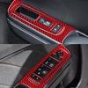 Red Carbon Fiber Front Door Windlow Button Sticker For Dodge Charger 2015-