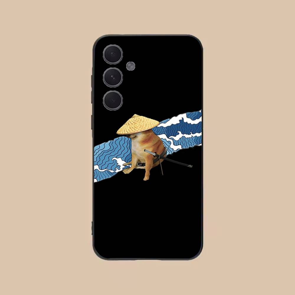 Viral Dog Phone Case For Samsung S25,24,21,22,23,20,S30,Ultra,Plus,Fe,Lite,Note,5G Black Cover