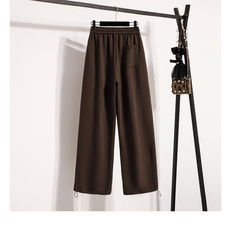 DIMANAF Plus Size Women Long Pants Loose Basic Casual Pants Elastic Waist Cotton Fashion Lady Autumn 2025