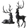 Resin Deer Decoration Style Reindeer Ornaments for Desk Shelf Gifts