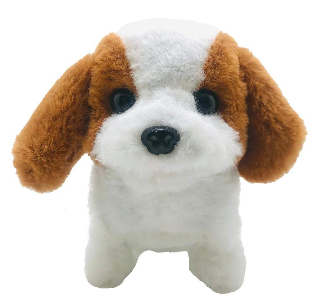 TKSK Tocotoko Wanchan Decoppy Moving Plush Toy Walks and Barks Battery Operated W150 x H140 x D90mm Ages 3 and Up TK-124