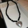 Sweet Heart Pendant Necklace Female Temperament Collarbone Chain Korean Student Adjustable Chain Y2k Aesthetic Jewelry
