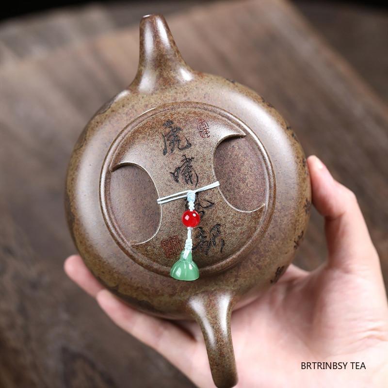 Chinese Tradition Yixing Purple Clay Teapot Handmade Landscape Tea Pot Large Capacity Kettle Household Zisha Teaware 500ml