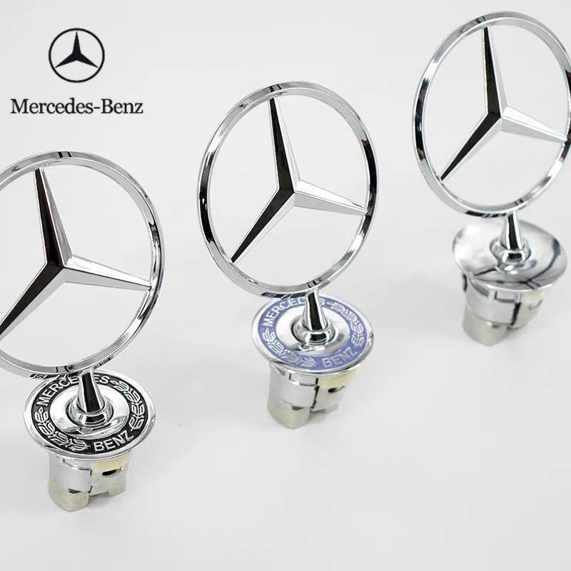 2025 Heiß Für Benz 1 Stück 44mm 3D Metall Blau Chrom Stern Haube Motorhaube Logo Emblem Abzeichen für Mercedes Benz W202 W203 W204 W208 W210 W