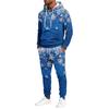 Men's Christmas Print Hoodie and Sweatpants Set, Lightweight Casual Two Piece Outfit with Straight Leg Pants