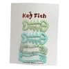 4Pcs Girl Hairpins Childlike Pattern Fish Bone Geometry Shape Strong Grip