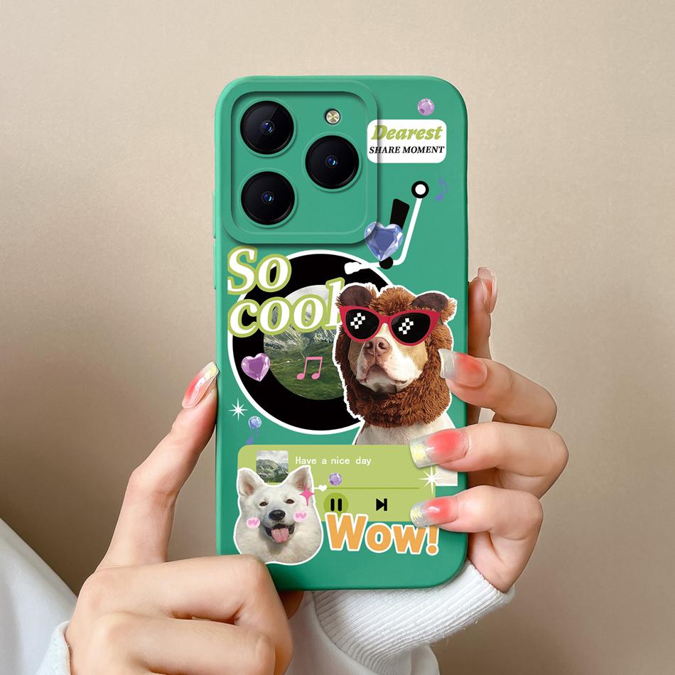 Case For Realme C61 C63 Cute Girl Phone Covers For Realme C 61 Camera Protection Liquid Silicone Anti Drop Soft Back Cover Capa