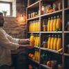 5x DROP JUICE BOTTLE 330ml + CAP GLASS BOTTLES FOR SYRUP AND LIQUEUR
