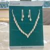 3 Pieces of Women's European and American Trendy Claw Chain Series with Rhinestone Earrings, Necklace, Jewelry Set, Banquet and