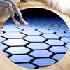 Tappeto per area illusione visiva geometrica astratta 3D Tappeto grande, rotondo per soggiorno, camera da letto, divano, decorazione, tappetino antiscivolo
