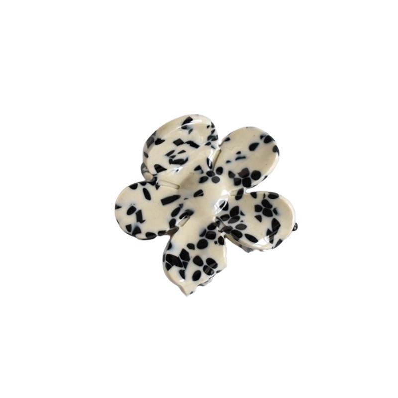 Polychromatic Acetic Acid Flower Shape Small Hair Claw Cute Sweet Style Braided Hair Bangs Hairpin Half Hair Thin Hair Use