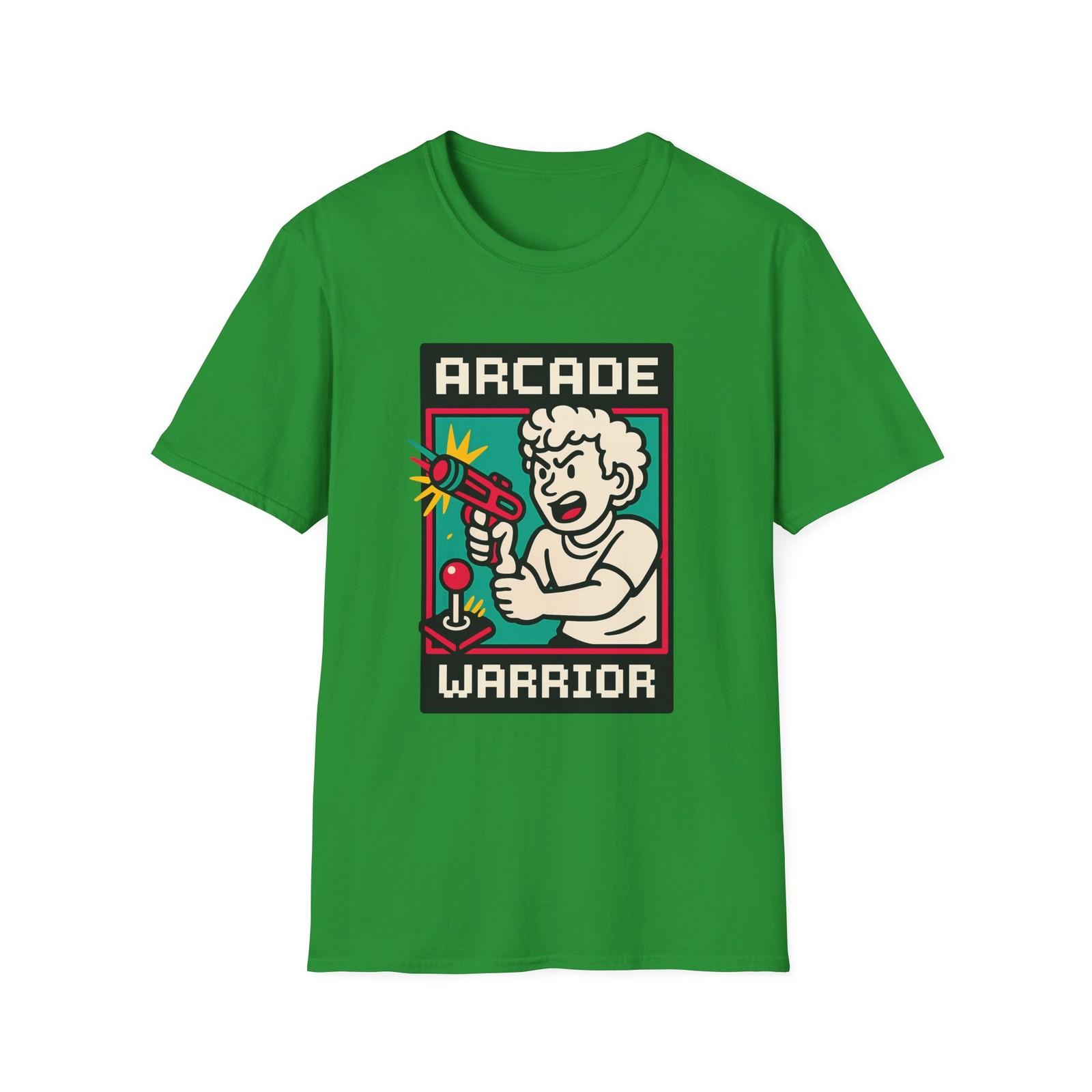 Unisex Softstyle T-Shirt Mens Womens Tees Top Retro Arcade Warrior Pixel Blaster Gamer Tee 3XL