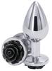 REAR M 7 X 3.4cm Silver-Black Jewel Plug - Rear Assets - Anal Jewelry