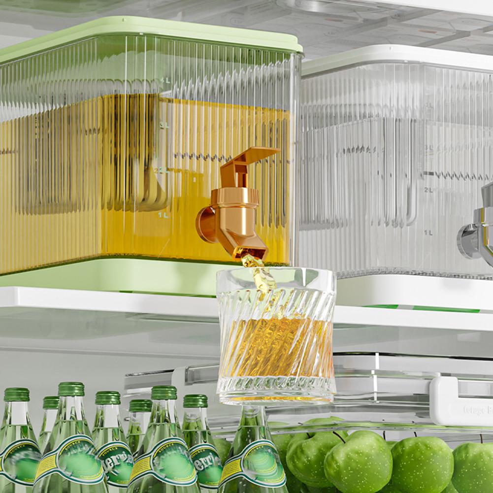 1,2 Gallonen Getränkebehälter für flüssige Getränke mit Deckel, Getränkewasserspender, BPA-frei, Kühlschrank, Eissaft-Limonadenspender