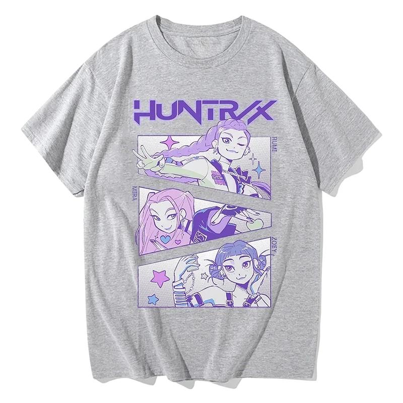 KPop Demon Hunters Huntrix Tees Summer Short Sleeve Tshirts Women Men Clothing Streetwear Unisex Graphic Print T-shirts