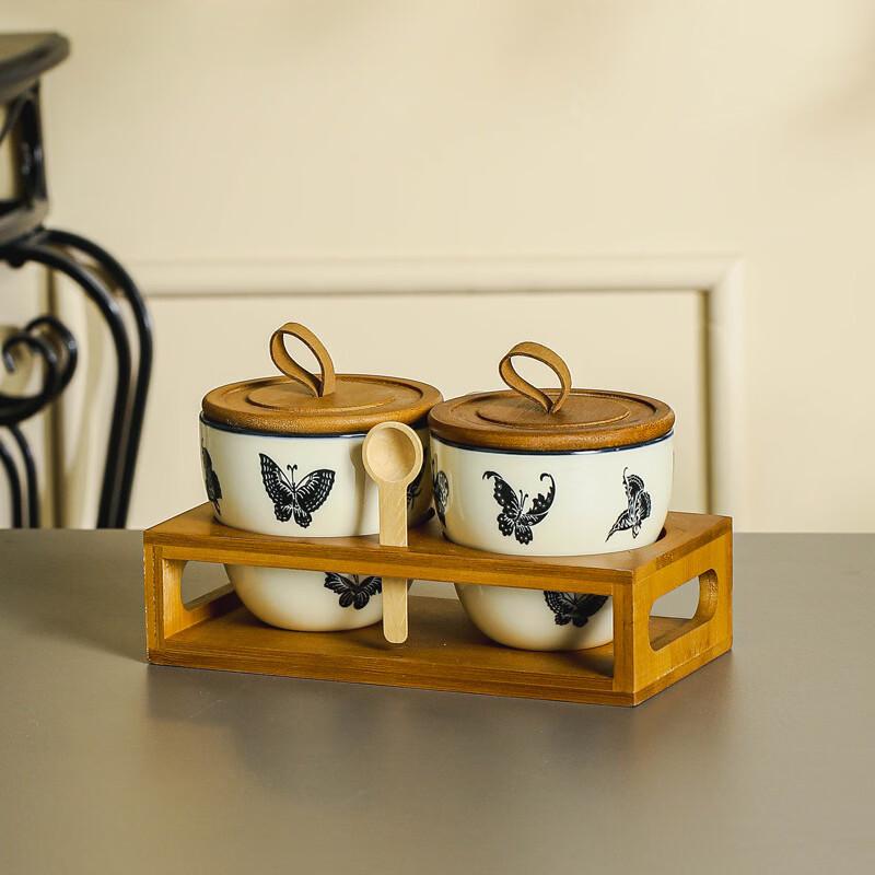 

RuHan Butterfly Ceramic Sealed Storage Jar Set