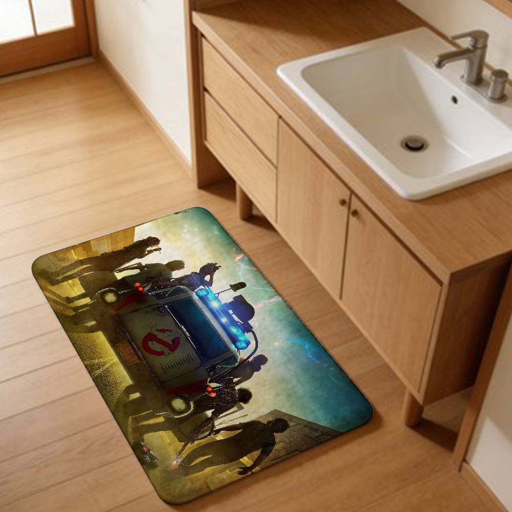 Movie-G-Ghostbusters Floor Carpet Anti-slip Absorb Water Long Strip Cushion Bedroon Mat Welcome Rug