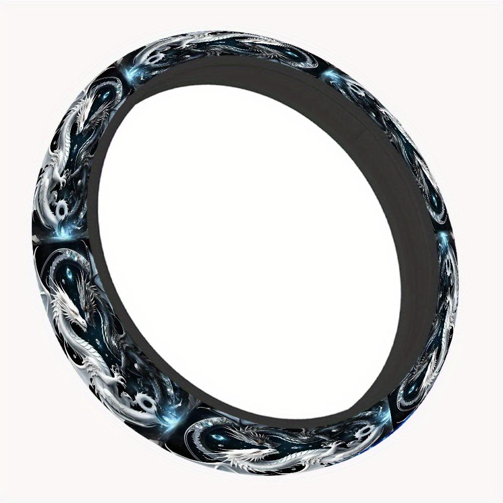 Dragon Duel Steering Wheel Covers Anti Slip Elasticity Car Accessories Steering Wheel Protector Universal 15 Inch for Cars SUV