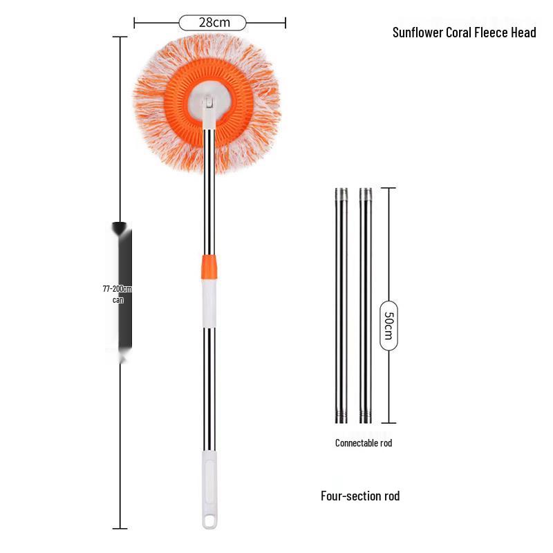 Retractable Sunflower Mop: Multifunctional Rotating Duster for Walls and Ceilings
