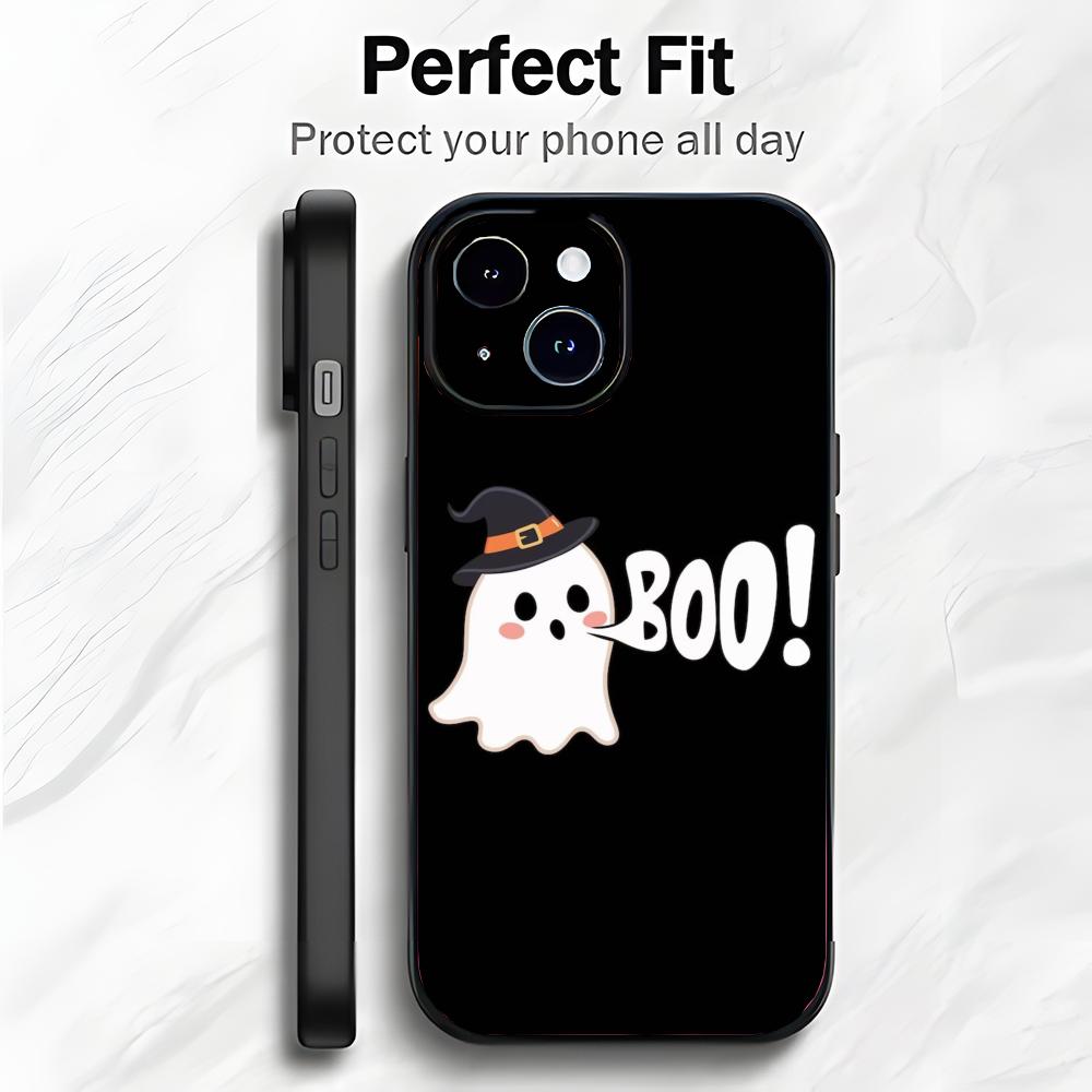 Cartoon Halloween Ghost Black Soft Phone Case Phone Case Soft Packaging Lightweight For iPhone17 16 15 14 13ProMax
